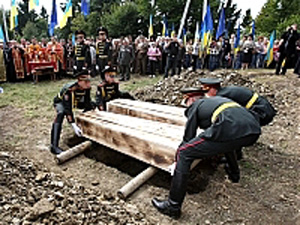 На Закарпатті відбулася церемонія перепоховання розстріляних січових стрільців