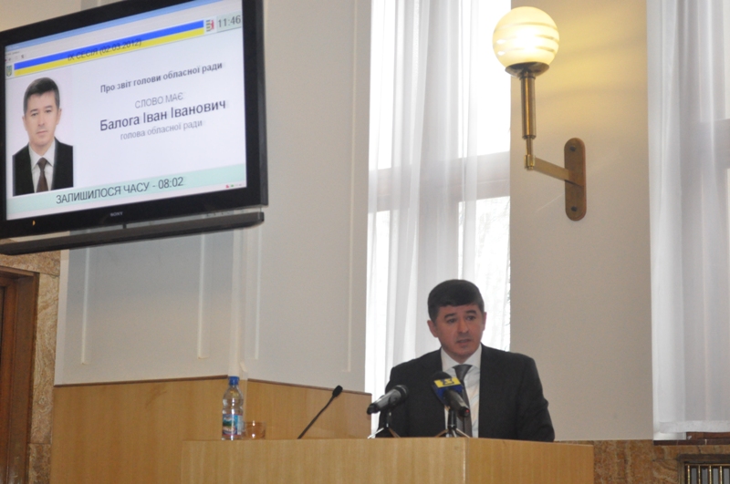 Іван Балога прозвітував про діяльність облради