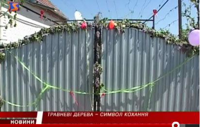 На Берегівщині юнаки прикрашали двори дівчат символами кохання