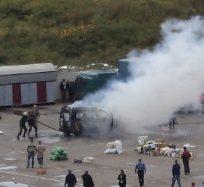 Мукачівська міліція вже прозвітувала про "ймовірну" причину загорання авто на ринку ГІД