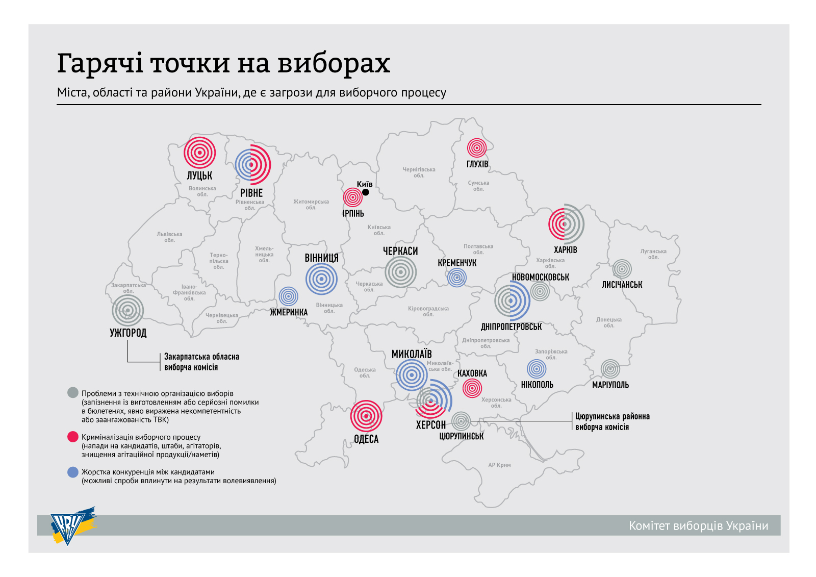 КВУ відніс Ужгород до міст-"гарячих точок" на місцевих виборах