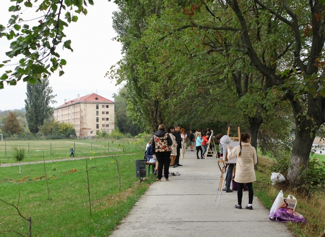 До Дня художника в Ужгороді встановили новий рекорд України – найдовша алея з художніх робіт (ВІДЕО)