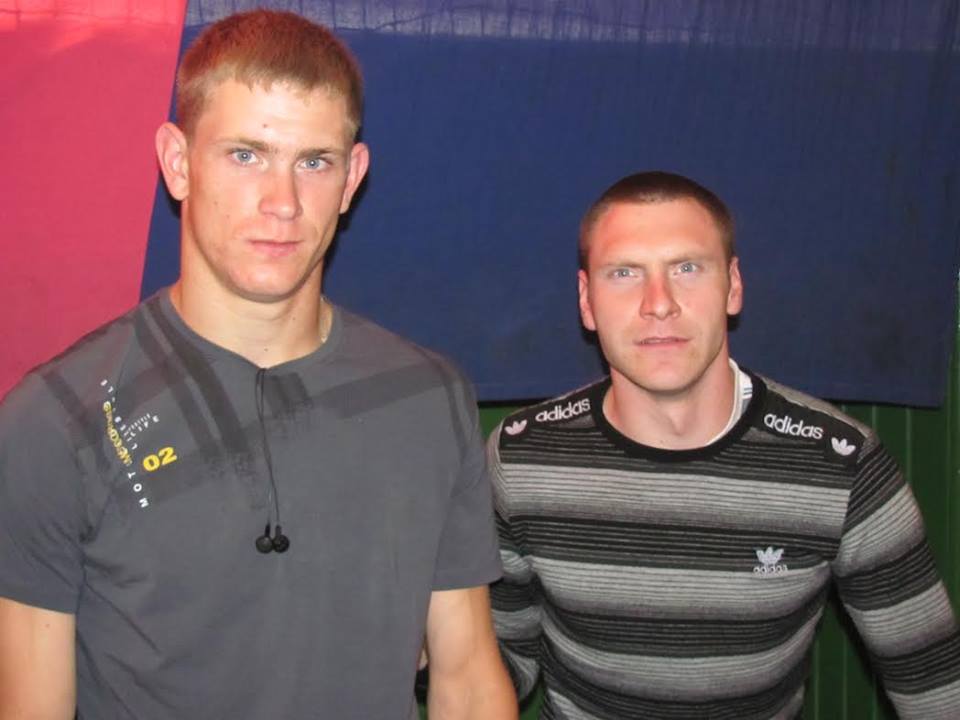 Срібний та бронзовий призери чемпіонату України у штовханні ядра Михайло Онисько та Олександр Дудаш