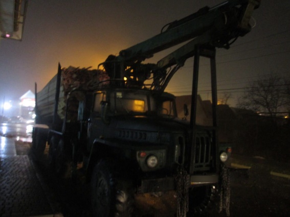 На Тячівщині водій "Уралу" перевозив деревину без відповідних документів (ФОТО)