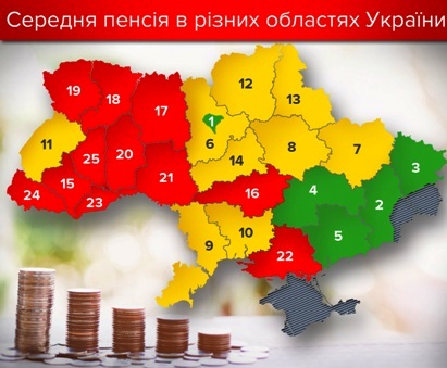 Закарпаття – у трійці областей із найнижчими пенсіями 