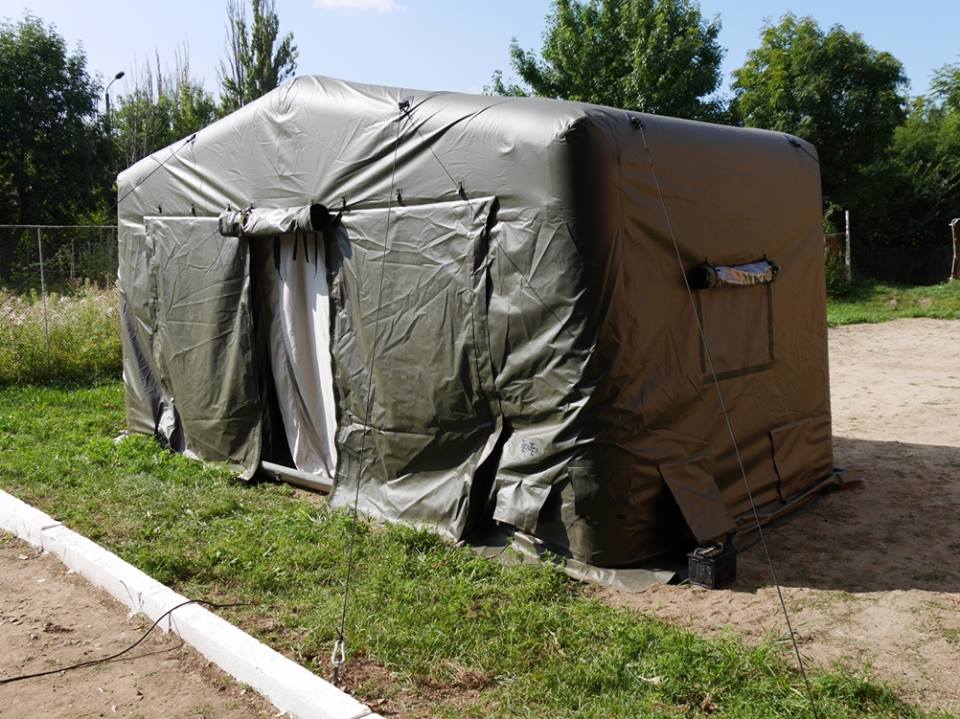 Ужгородський зональний відділ військової служби правопорядку "збагатився" пневмокаркасним наметом (ФОТО)