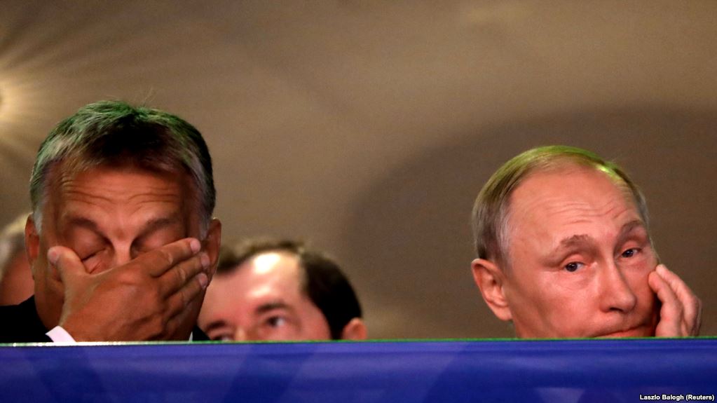 Володимир Путін і Віктор Орбан на чемпіонаті з дзюдо в Будапешті, 28 серпня 2017 року