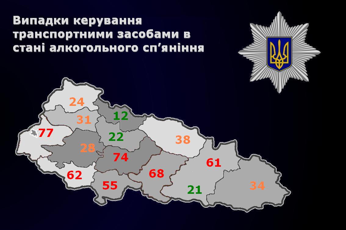За півроку на Закарпатті виявили й покарали понад 600 п'яних водіїв