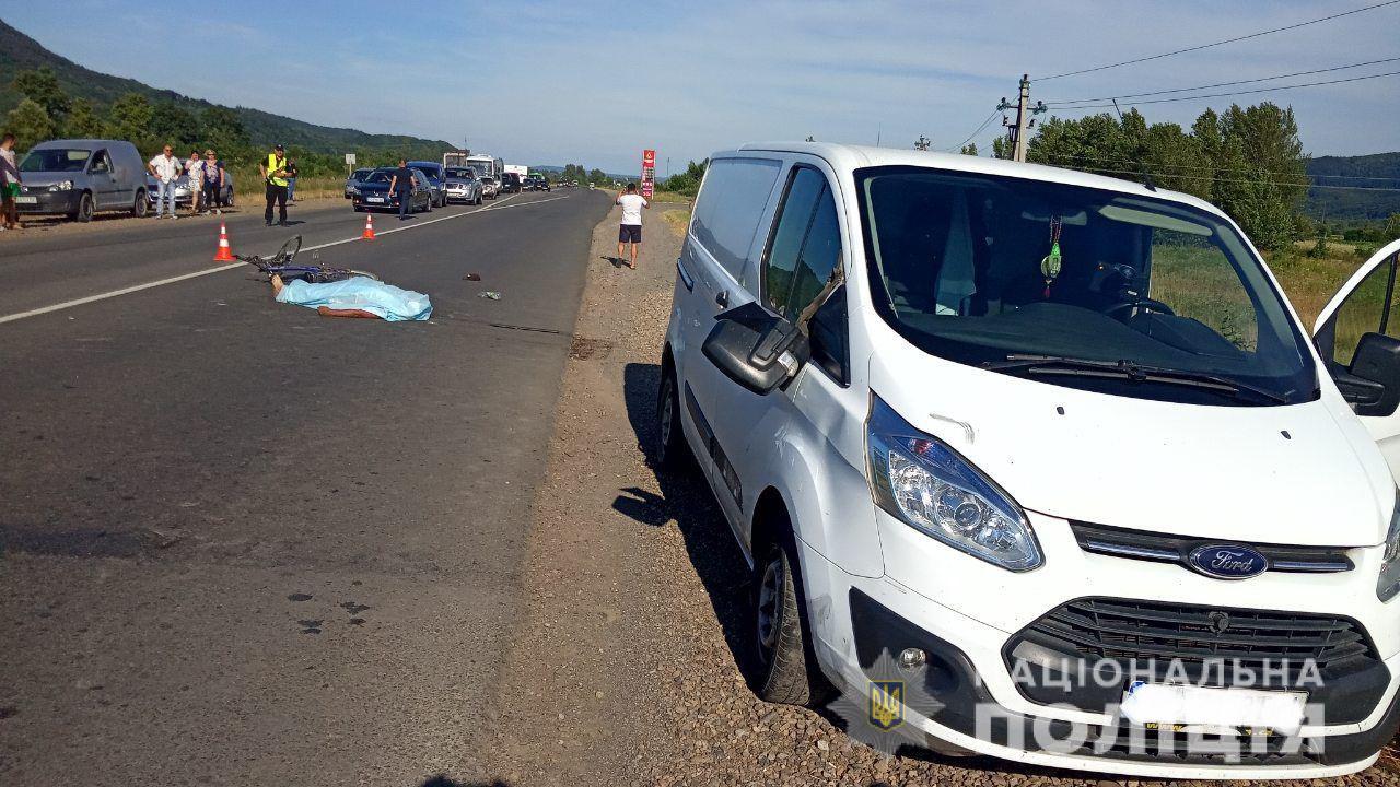 За фактом загибелі велосипедиста в ДТП на виїзді з Хуста розпочато слідство (ФОТО)