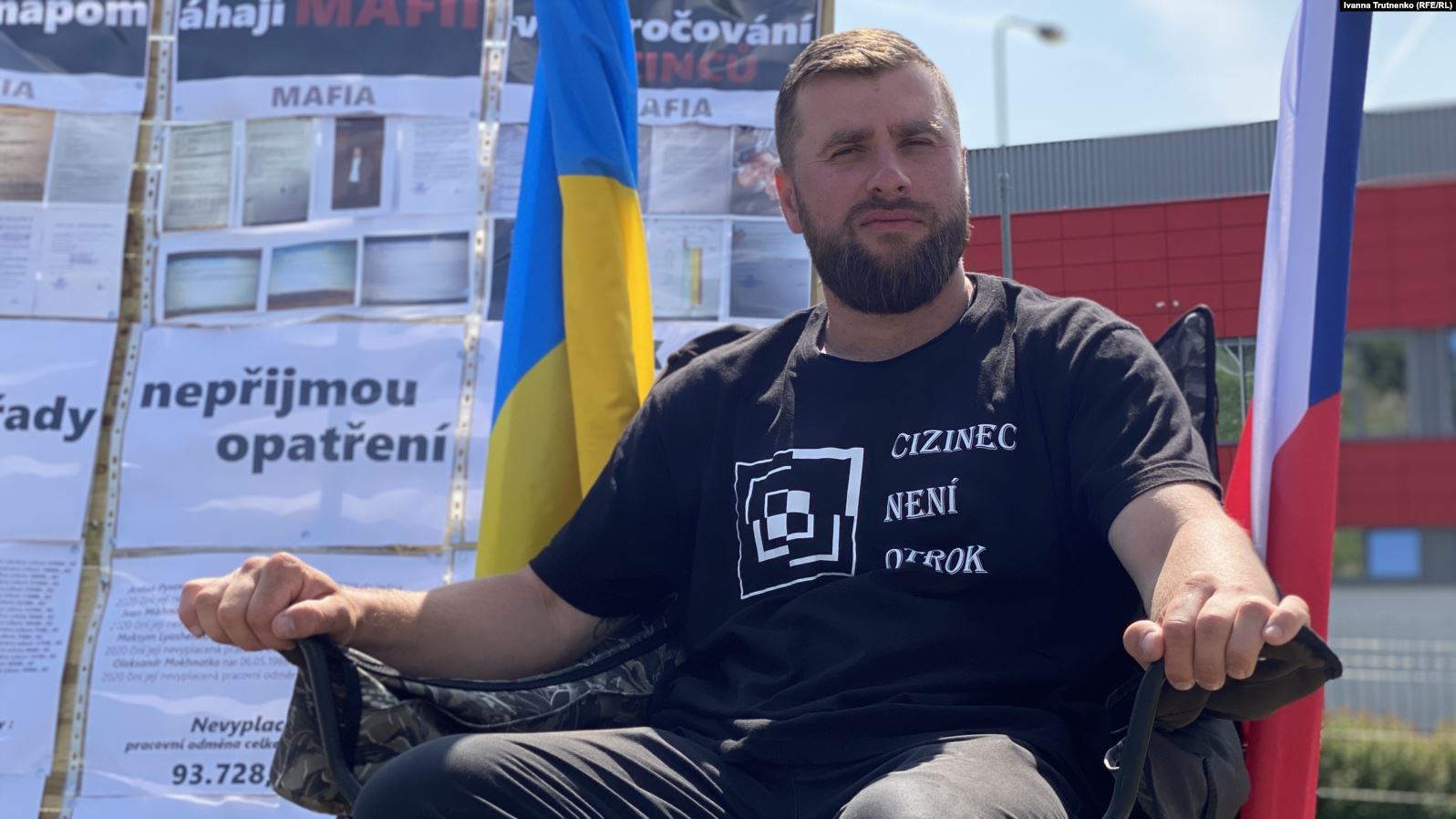 Ярослав Чепа під час своєї акції протесту