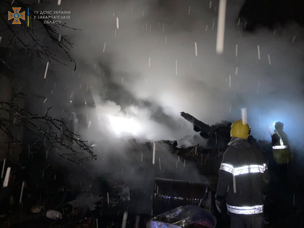 Під час пожежі в комплексі господарських споруд на Рахіщині загинуло 20 овець і коза (ФОТО)