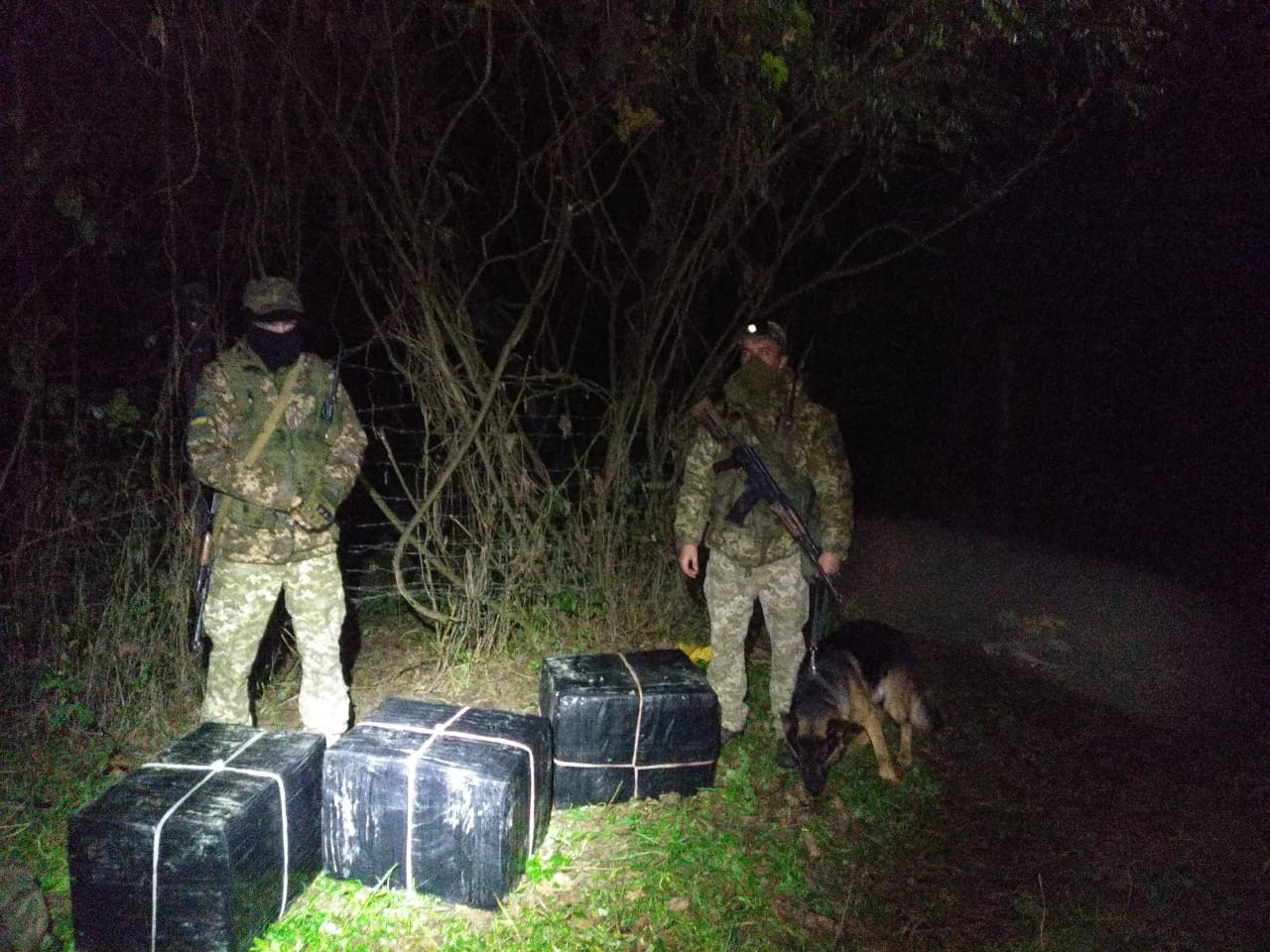 Поблизу кордону з Угорщиною на Закарпатті контрабандисти, тікаючи, покинули майже 5 тиспачок сигарет (ФОТО)