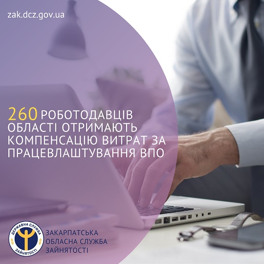 260 роботодавців області отримають компенсацію витрат за працевлаштування переселенців