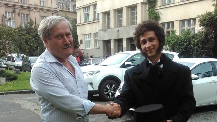 Володимир Салтиков (зліва) організовував в Ужгороді пушкінські дні