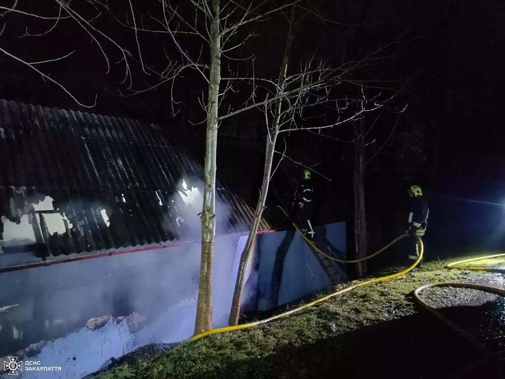 У Бедевлі на Тячівщині через розпалену піч і електропроводку загорівся будинок (ФОТО)