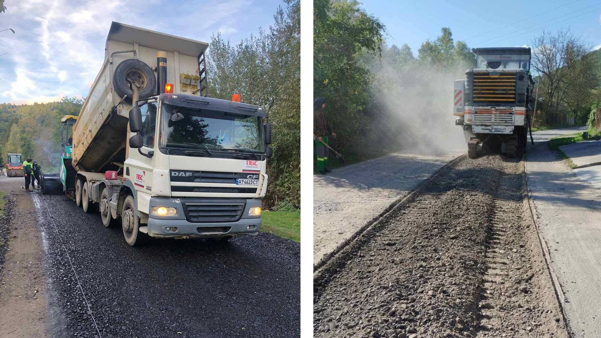 На Хустщині ремонтують дорогу Кушниця — Лисичево (ФОТО)