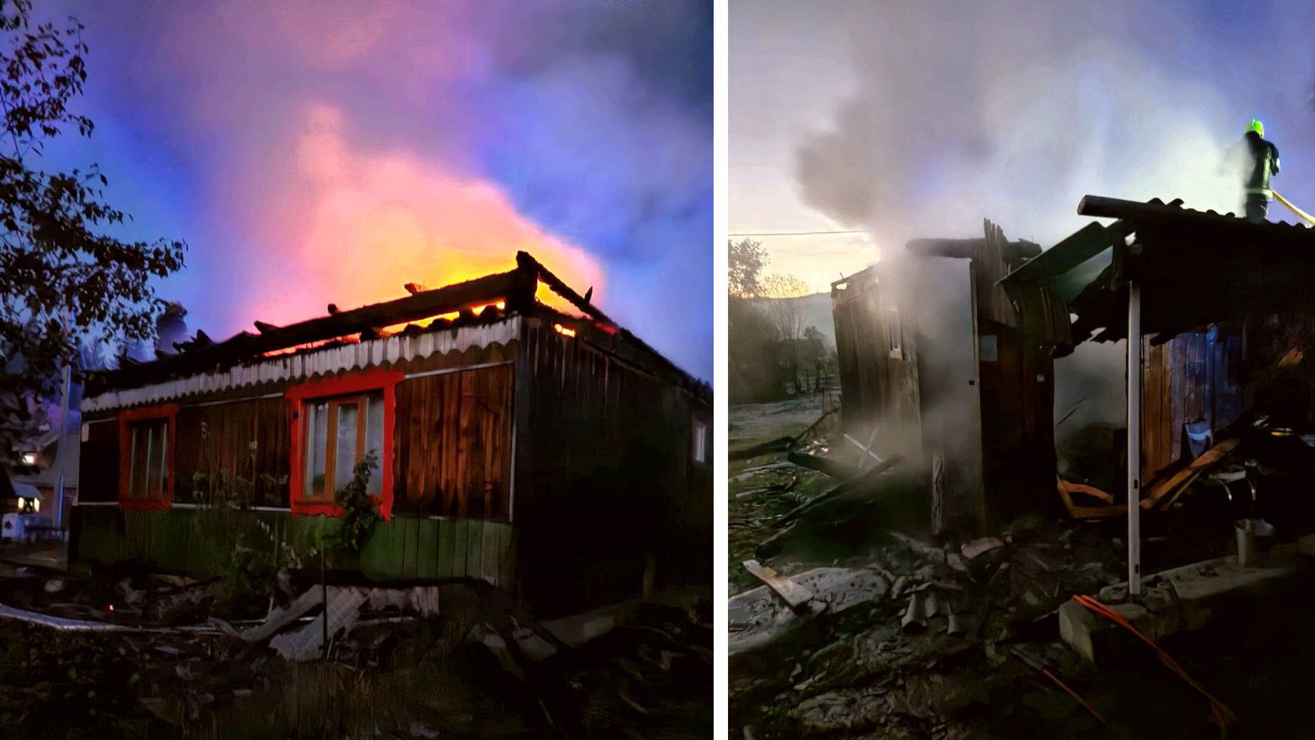 На Рахівщині вранці згорів житловий будинок (ФОТО)