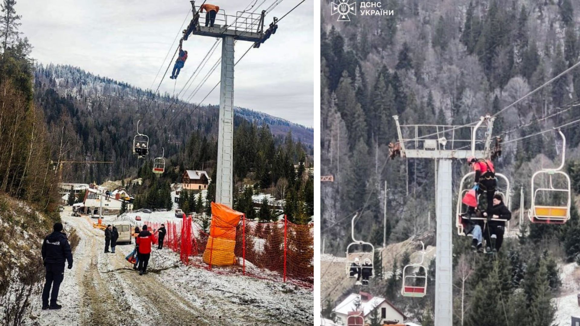 У Карпатах застряг крісельний підйомник з майже 80 людьми (ФОТО)