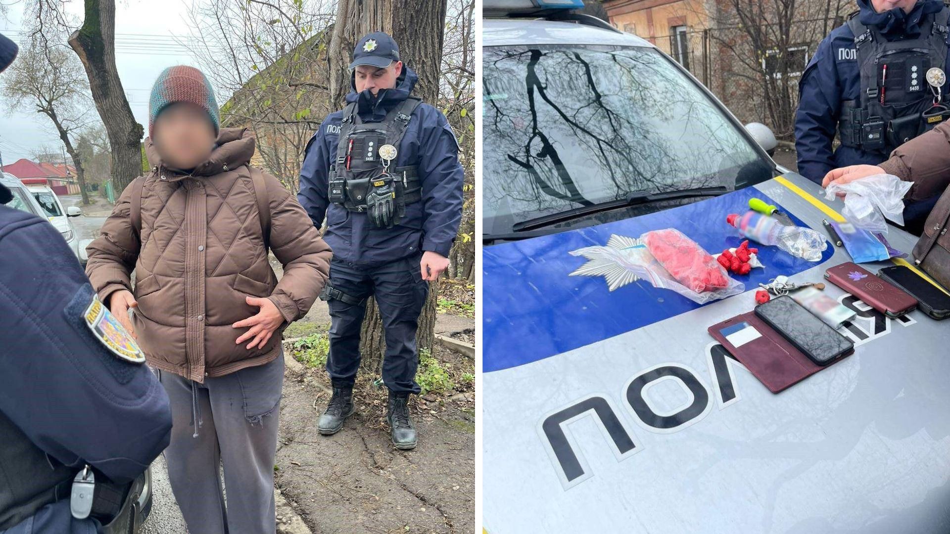 В Ужгороді затримали жінку, яка розкладала наркотики у дворі житлових будинків 