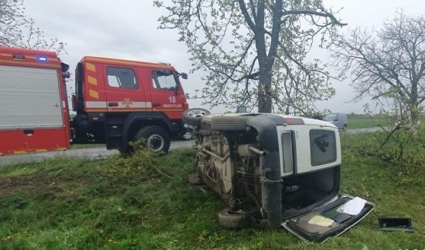 Між Підвиноградовом і Олешником на Берегівщині фургон врізався в дерево, загинув 25-річний водій (ФОТО)
