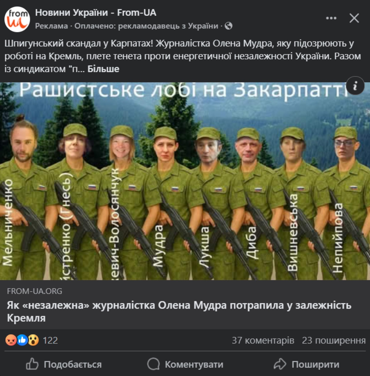Проти журналістки-розслідувачки із Закарпаття, яка пише про вітряки у горах, знову публікують замовні статті