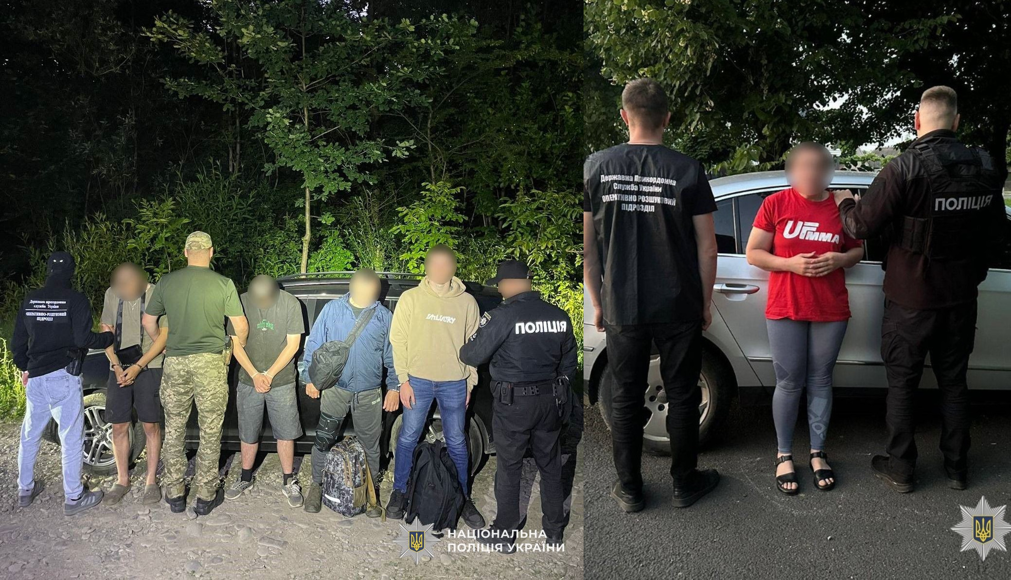 46-річну мешканку Тячева та 20-річного жителя Сокирниці на Хустщині затримали за переправлення "ухилянтів" за кордон (ФОТО)