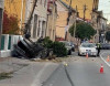 В Ужгороді автомобіль зніс стовп і перекинувся (ФОТО)