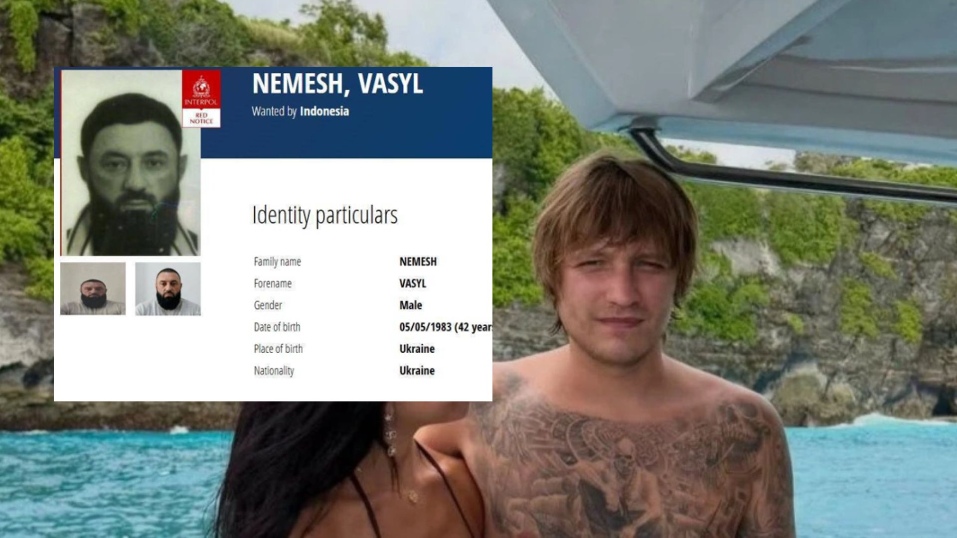 Серед оголошених Інтерполом у розшук в справі вбивства Ігоря Комарова на Балі є Василь Немеш із Углі на Тячівщині