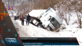 Уже кілька днів на трасі Київ–Чоп не можуть підняти сербську фуру, що перекинулася на узбіччі (ВІДЕО)